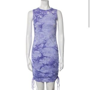 Cotton Citizen Purple Ruched Mini Dress